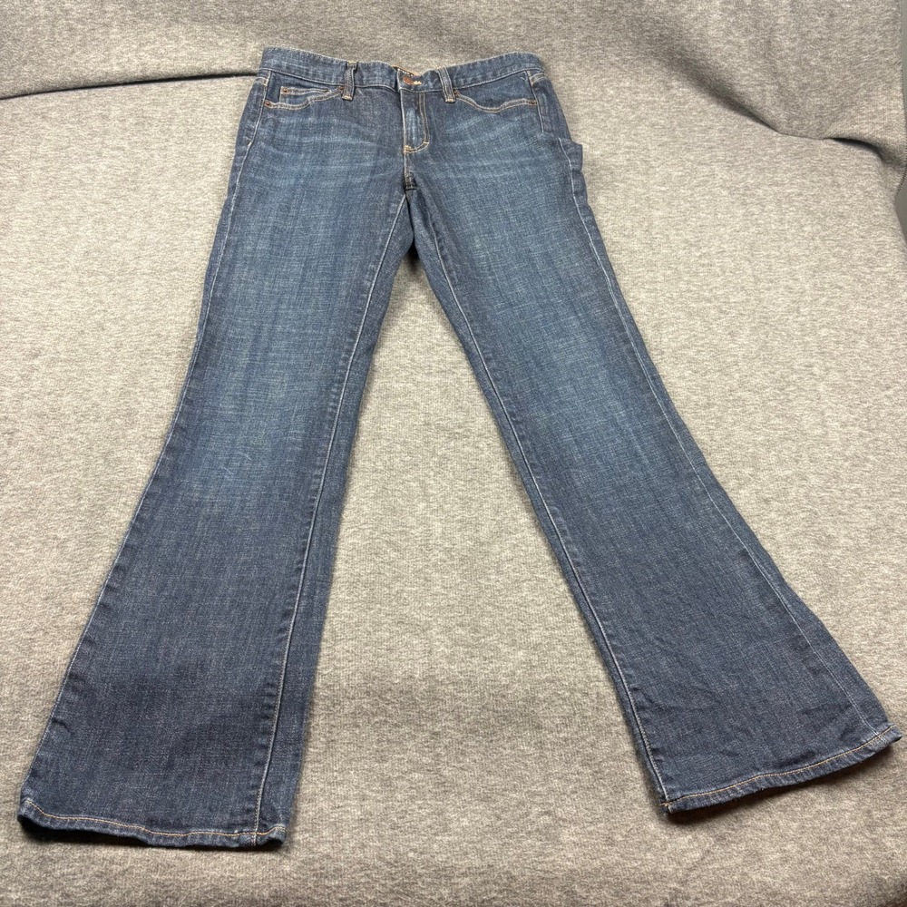 J.Crew Womens Stretch‎ Bootcut Jeans Dark Wash Denim Size 30R Cowgirl Rodeo Farm